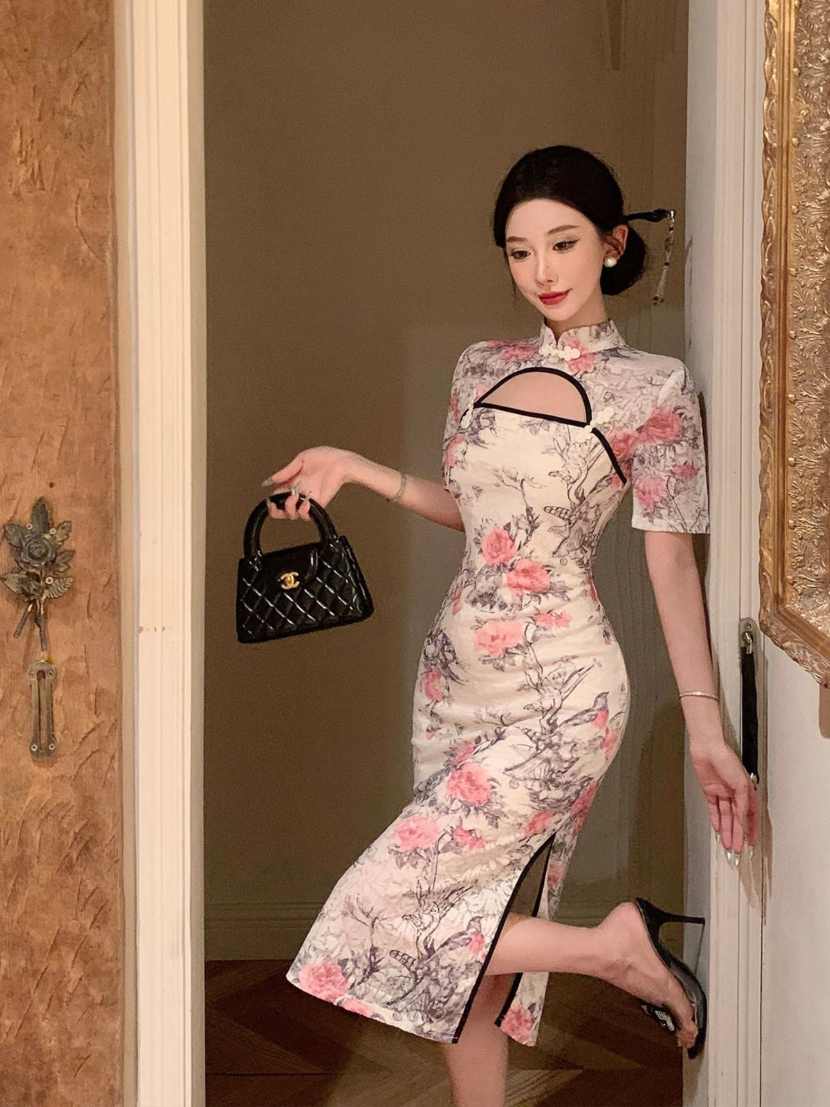 繁花似锦 新中式年轻款改良旗袍  Blooming Splendor New Chinese-Style Modern Modified Qipao