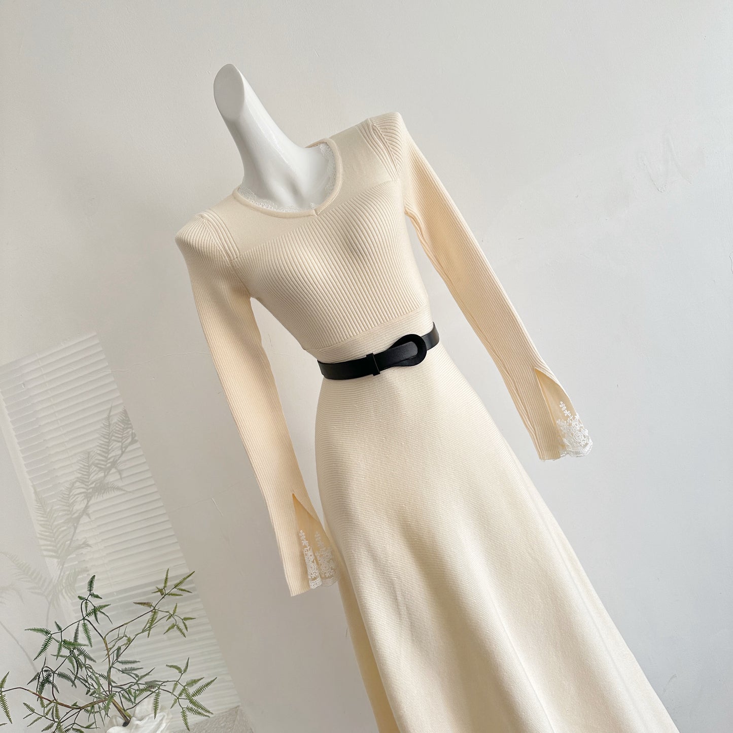 初遇爱神 三重工艺高克重立体毛衣连衣裙 First Encounter with Cupid Triple-Layer Heavyweight 3D Knit Sweater Dress