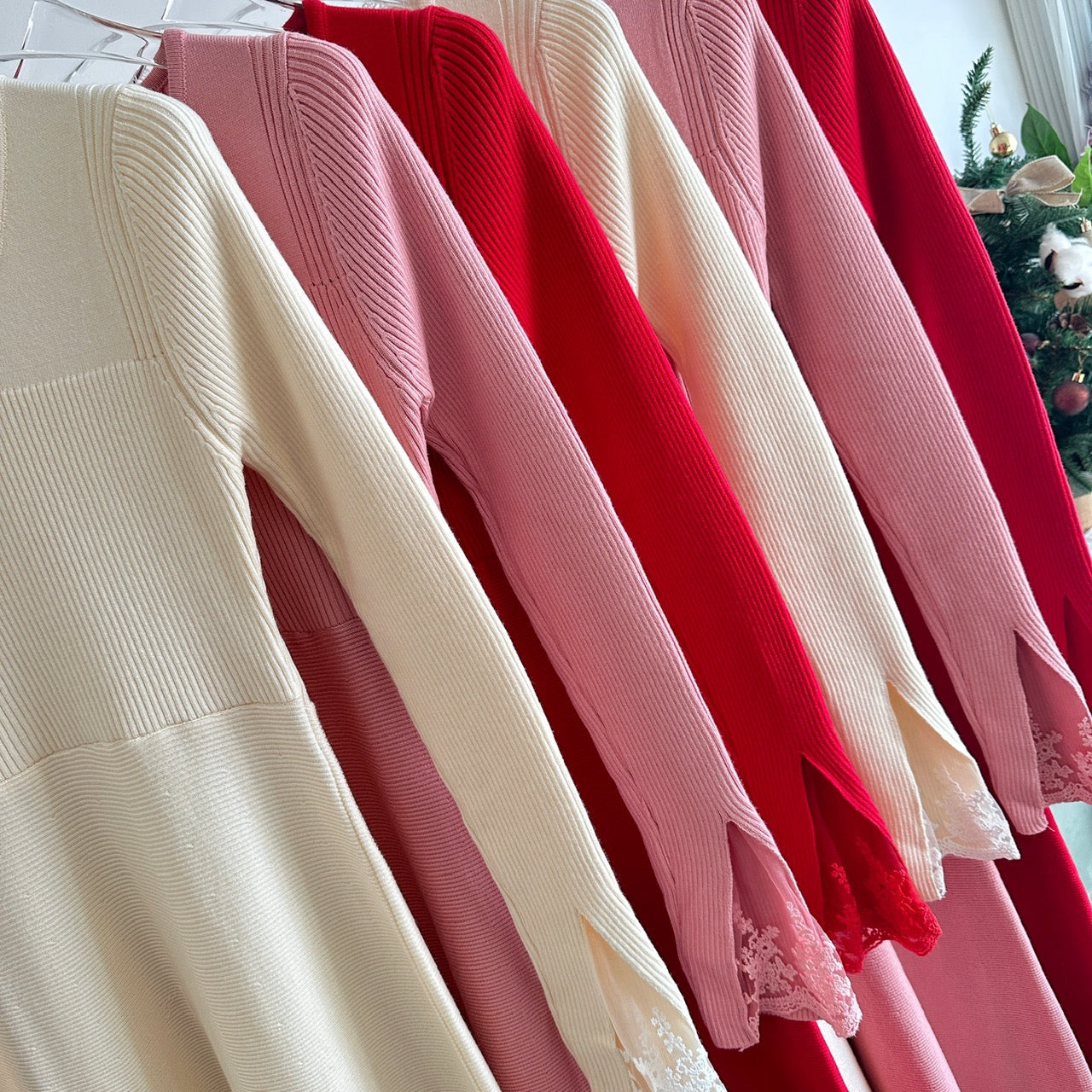 初遇爱神 三重工艺高克重立体毛衣连衣裙 First Encounter with Cupid Triple-Layer Heavyweight 3D Knit Sweater Dress