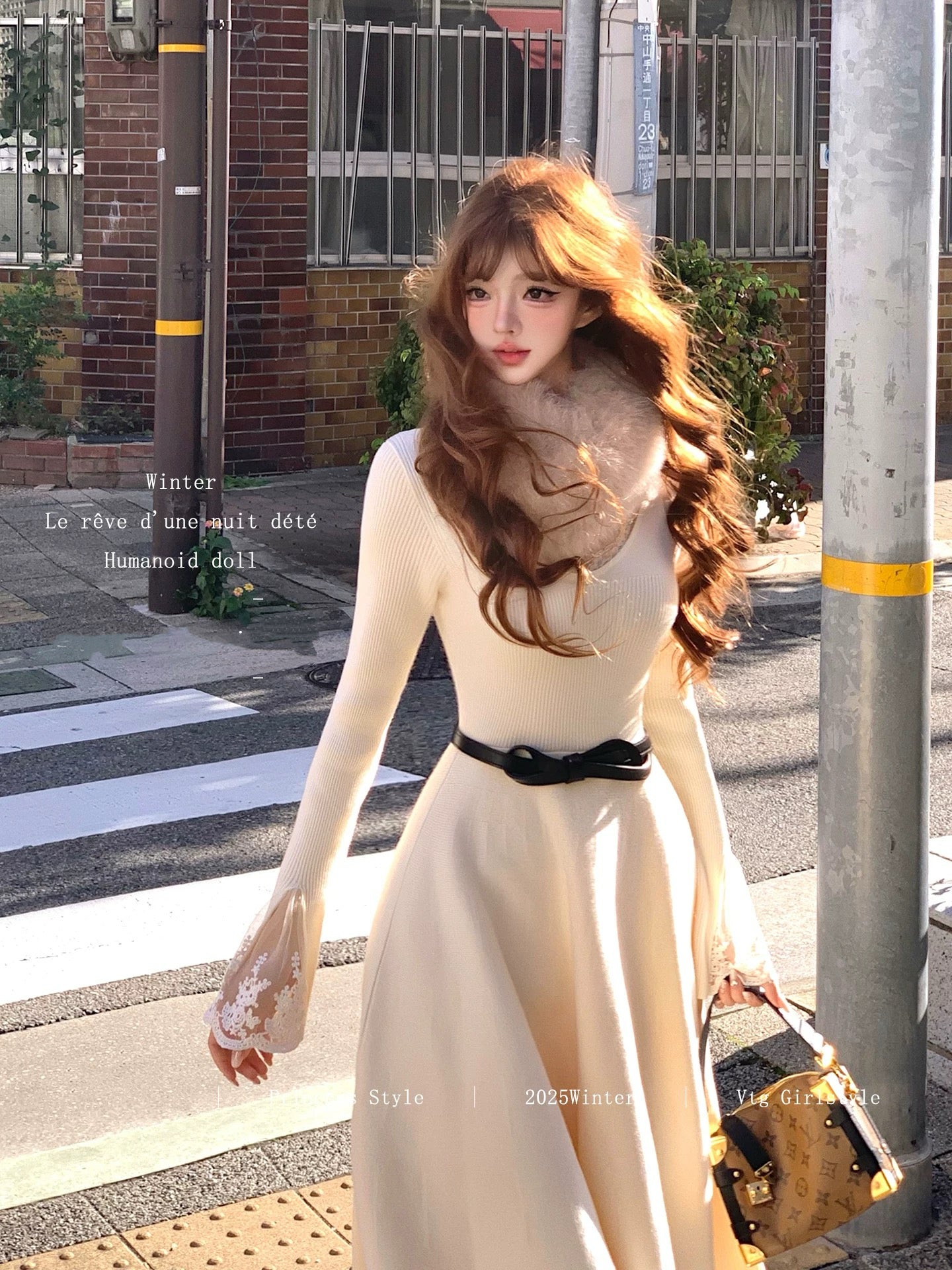 初遇爱神 三重工艺高克重立体毛衣连衣裙 First Encounter with Cupid Triple-Layer Heavyweight 3D Knit Sweater Dress