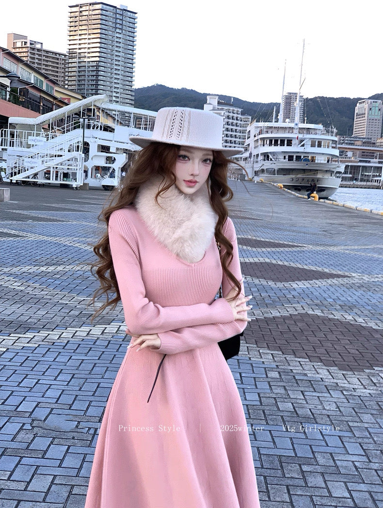 初遇爱神 三重工艺高克重立体毛衣连衣裙 First Encounter with Cupid Triple-Layer Heavyweight 3D Knit Sweater Dress