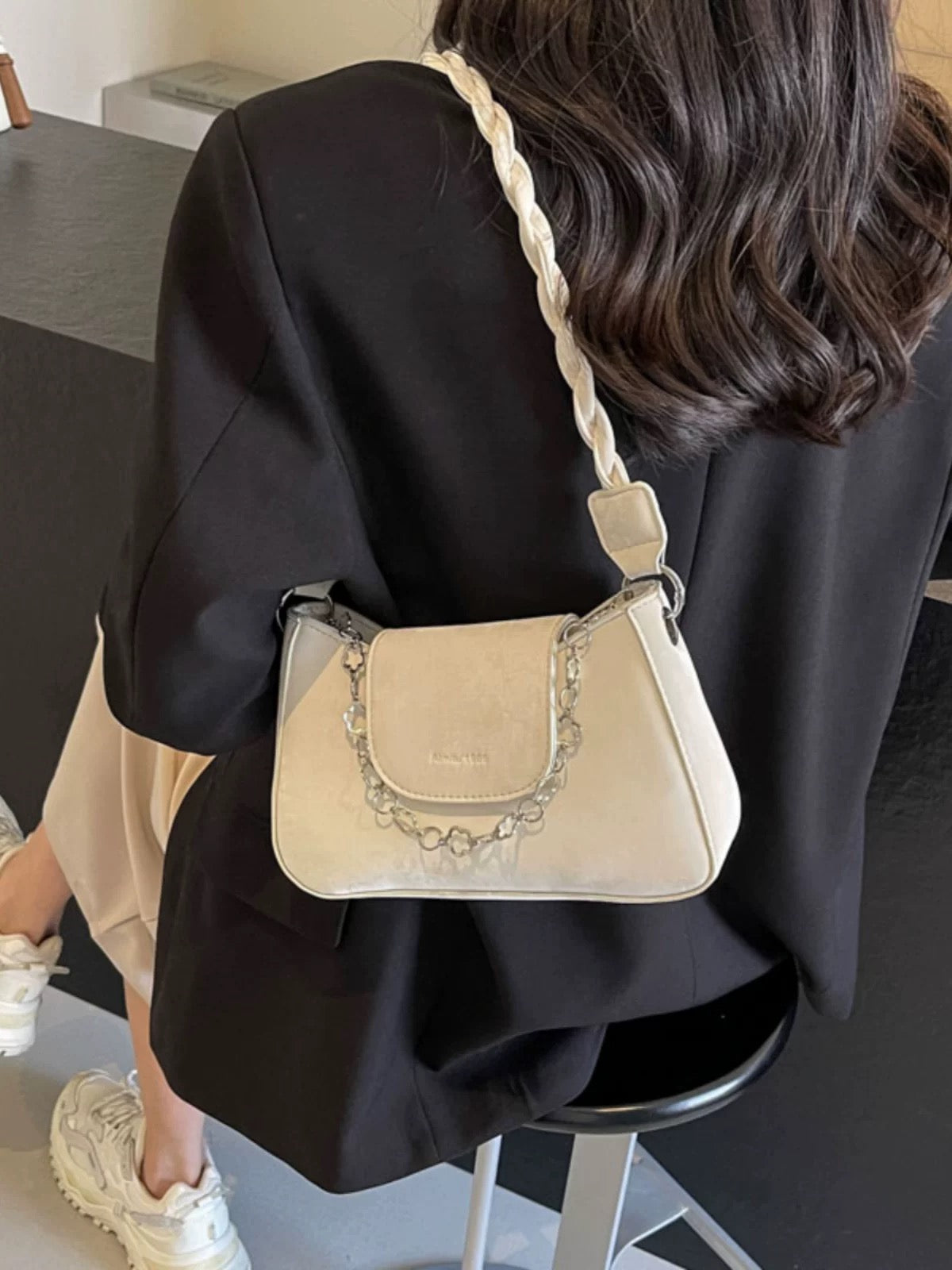 Korean-Style Minimalist Chic Small Square Shoulder Bag
