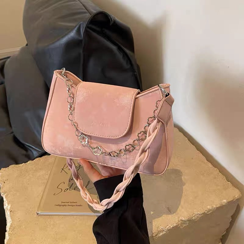 Korean-Style Minimalist Chic Small Square Shoulder Bag