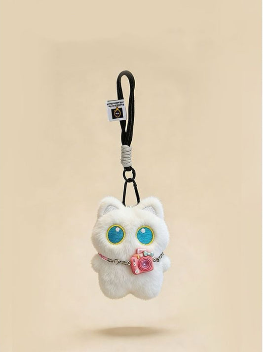 噗噗喵 可爱小黑猫毛绒包包挂件 Pupu Cat Adorable Black Cat Plush Bag Charm