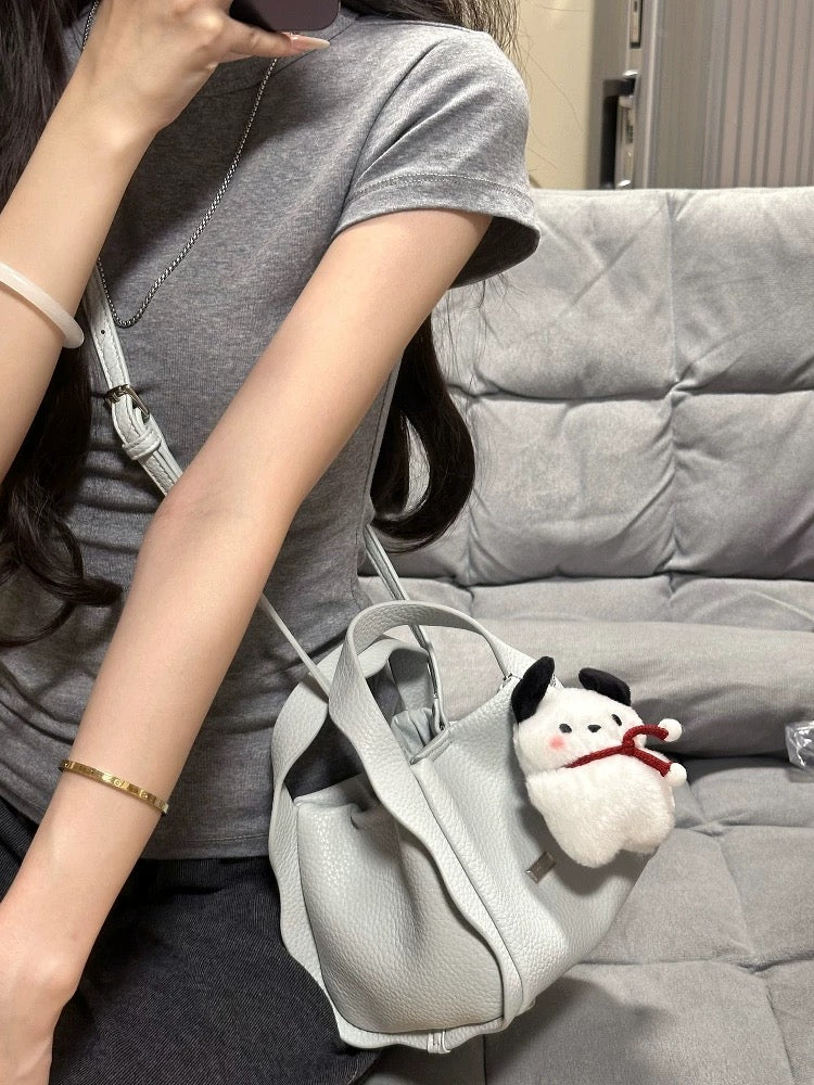 Poetic Cloud Soft Leather Bucket Bag