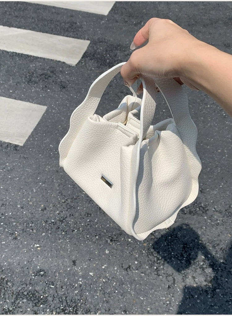 Poetic Cloud Soft Leather Bucket Bag