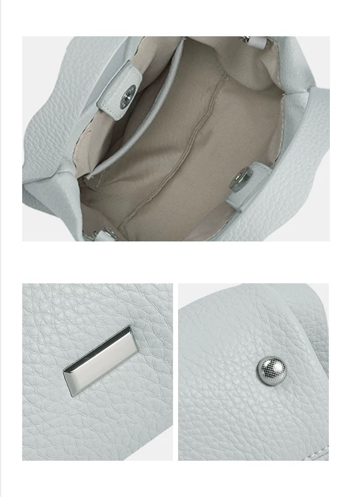 Poetic Cloud Soft Leather Bucket Bag