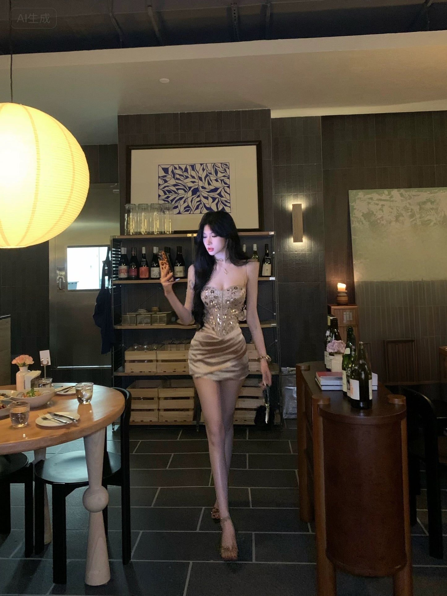 法贵公主 抹胸性感拼接宴会连衣裙 Princess de Luxe Strapless Sexy Panelled Evening Dress