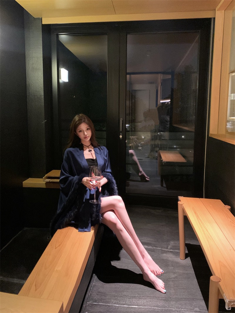 明日的她 高级感醋酸缎面睡袍结婚晨袍套装 Tomorrow’s Bride Premium Acetate Satin Bridal Robe Set