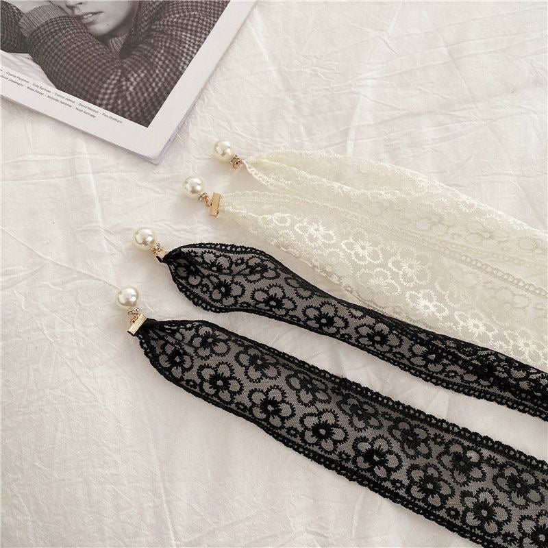 法式珍珠百搭配件蕾丝腰带 French-Style Pearl Versatile Accessory Lace Belt
