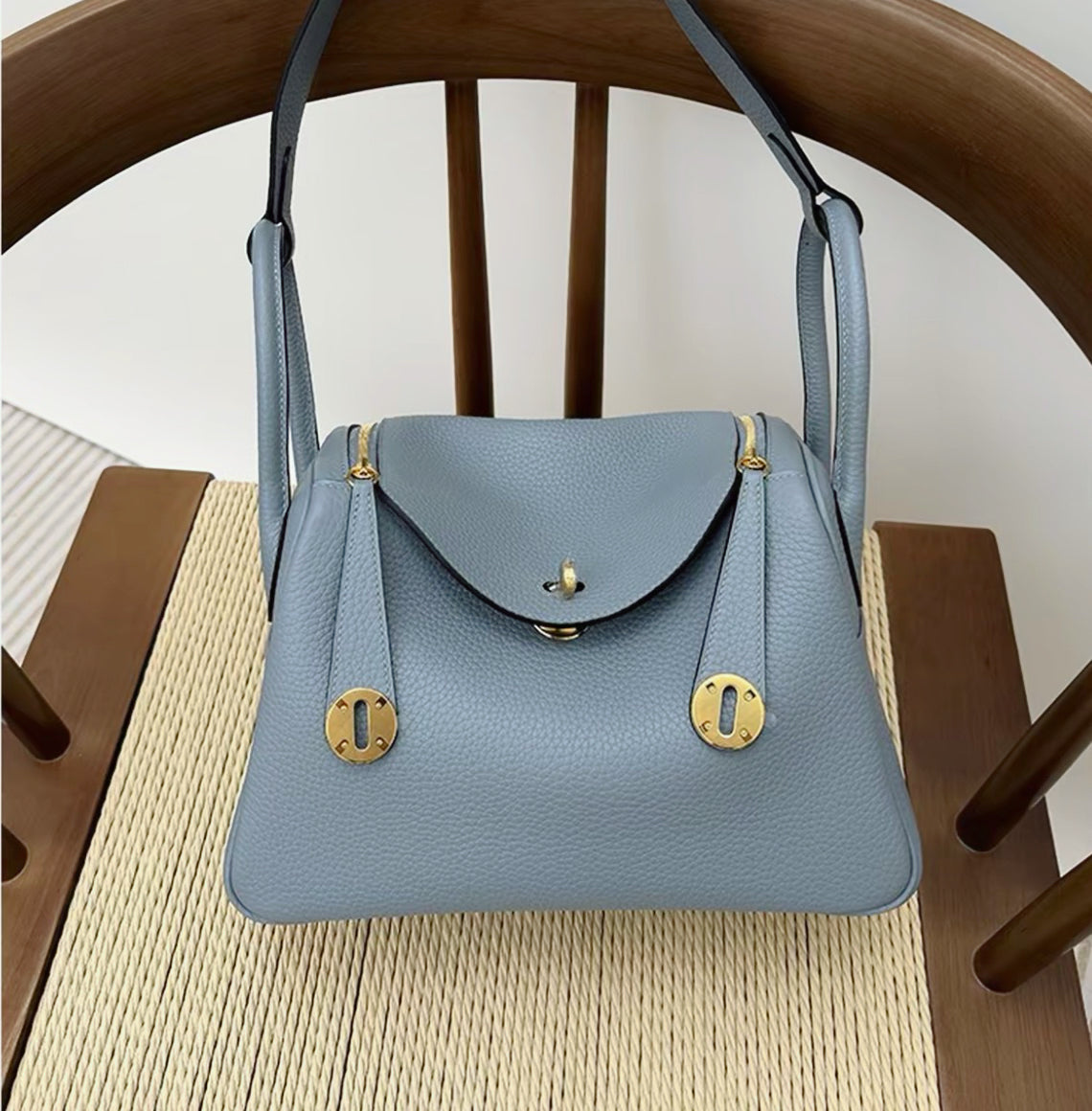 LINDI VERA Women’s Genuine Leather Doctor Bag Large-Capacity Pillow Shoulder Handbag