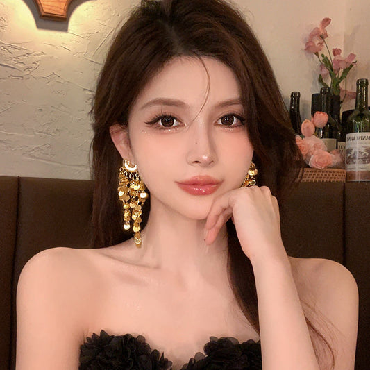 想你时风起 耳环亮片流苏耳环 When the Wind Rises with Thoughts of You – Sequin Tassel Earrings