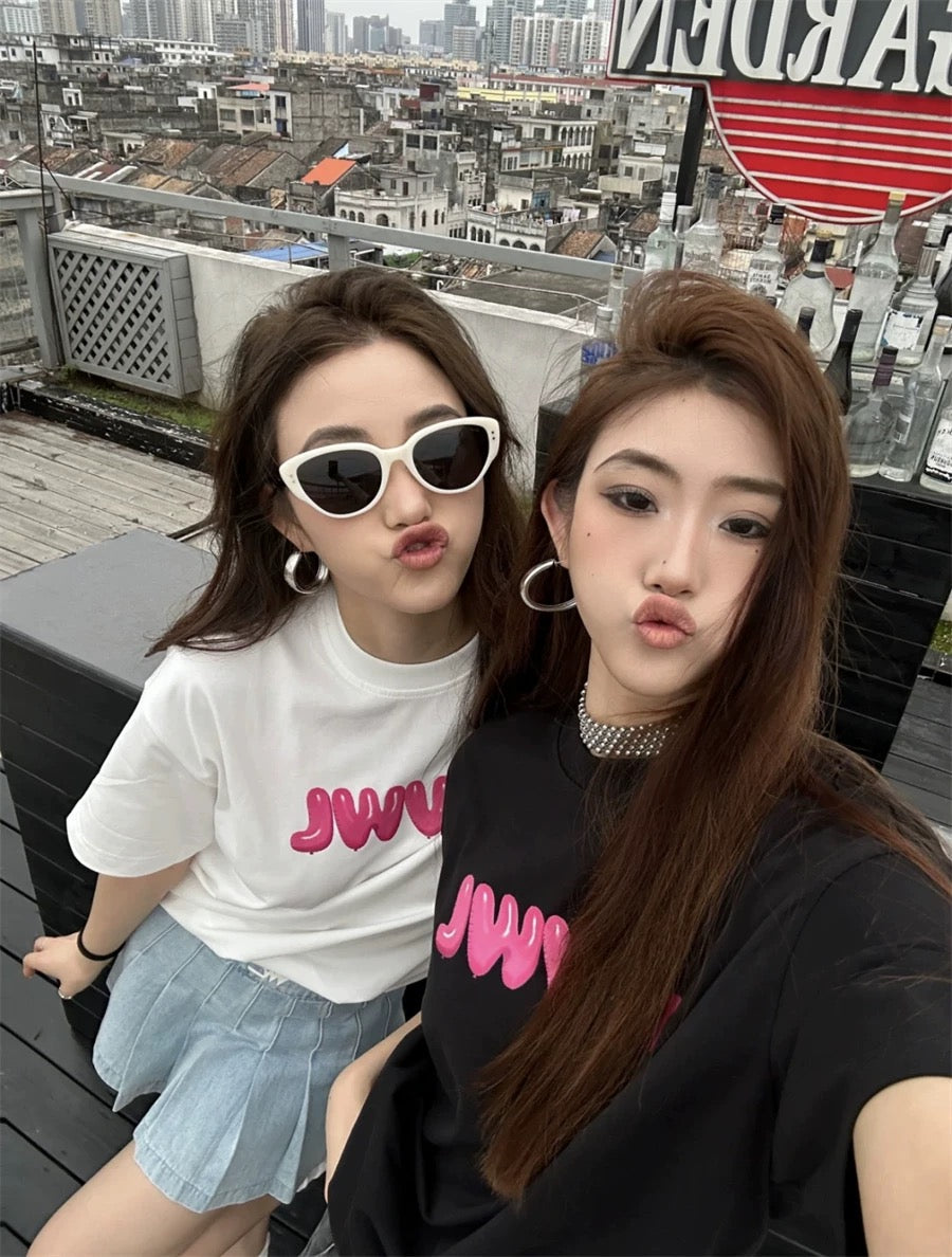 白色猫眼 防紫外线太阳眼镜墨镜 White Cat-Eye UV Protection Sunglasses