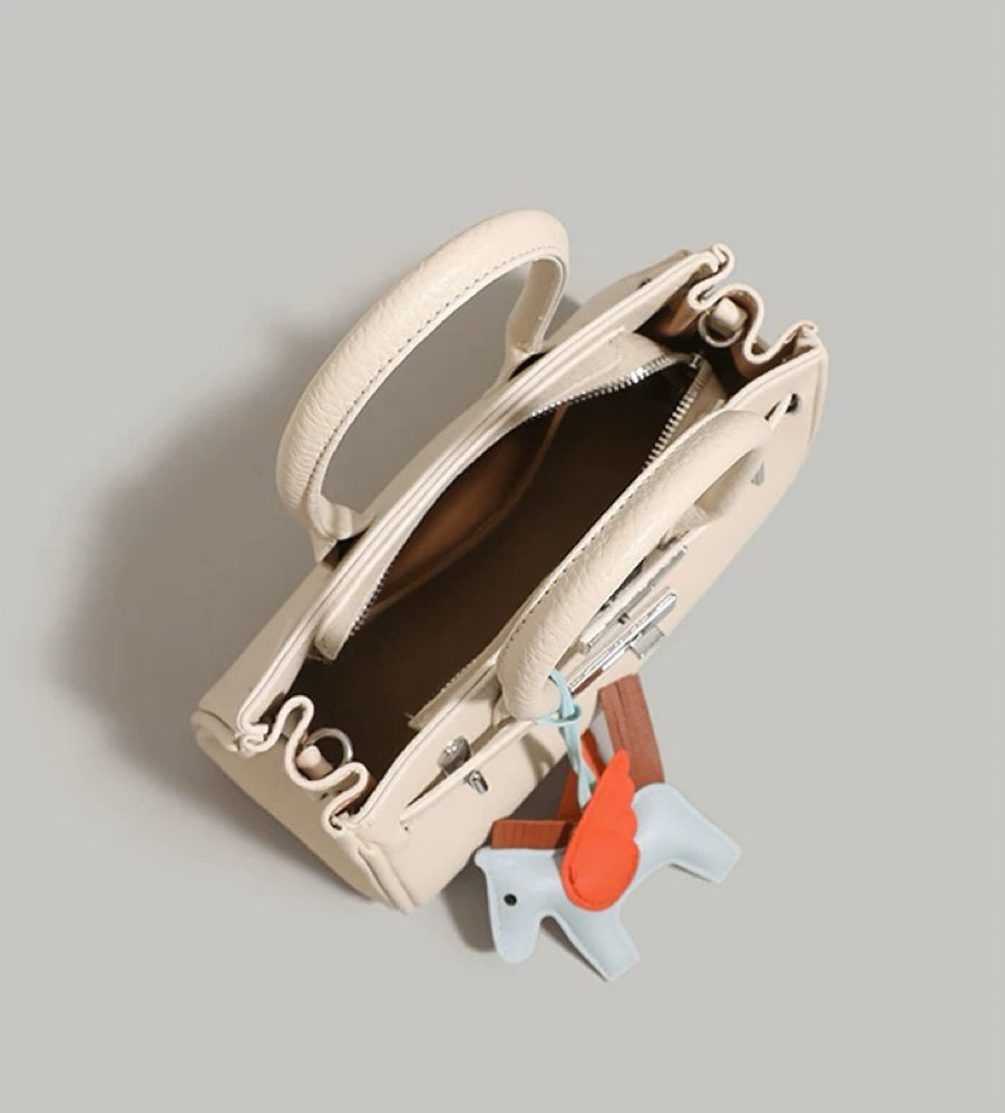 Love Letter Birkin Platinum Versatile Pebbled Top-Handle Bag