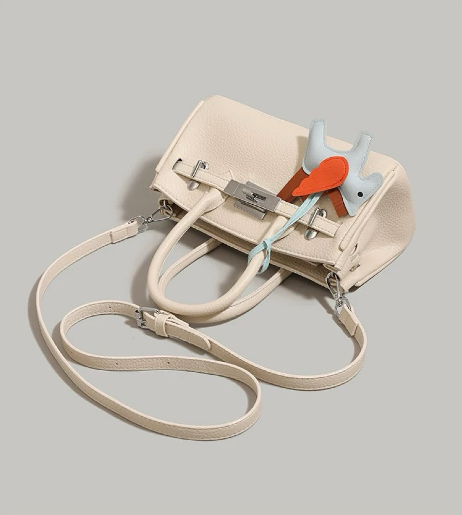 Love Letter Birkin Platinum Versatile Pebbled Top-Handle Bag