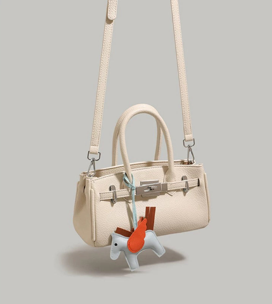 Love Letter Birkin Platinum Versatile Pebbled Top-Handle Bag