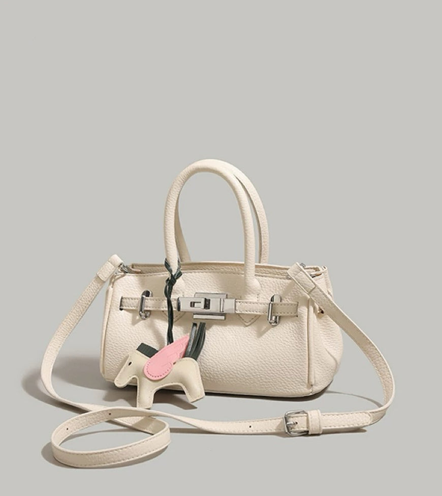 Love Letter Birkin Platinum Versatile Pebbled Top-Handle Bag