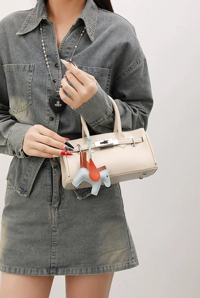 Love Letter Birkin Platinum Versatile Pebbled Top-Handle Bag