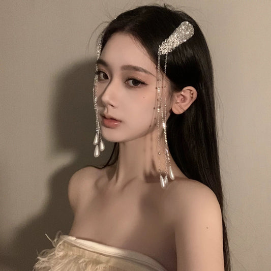 夏日珍珠 两边钻钻头饰发夹 Summer pearl hair clip with rhinestones on both sides