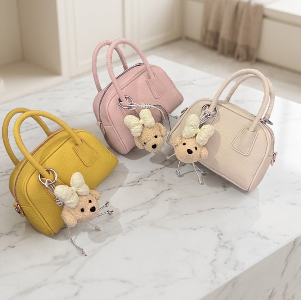 Mini Arc Textured Minimalist Mini Bowling Handbag