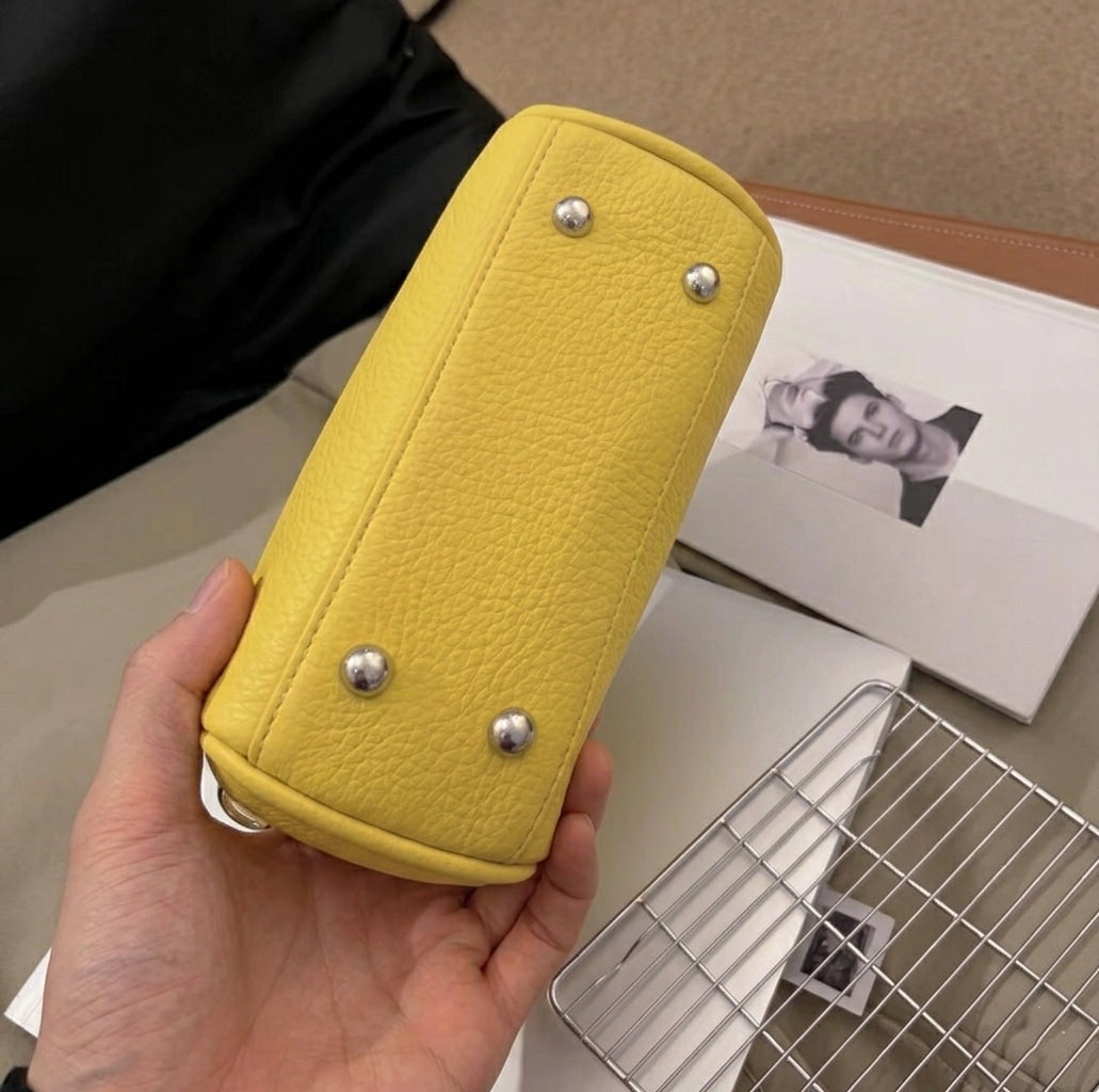 Mini Arc Textured Minimalist Mini Bowling Handbag