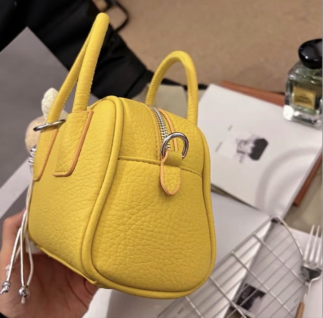 Mini Arc Textured Minimalist Mini Bowling Handbag