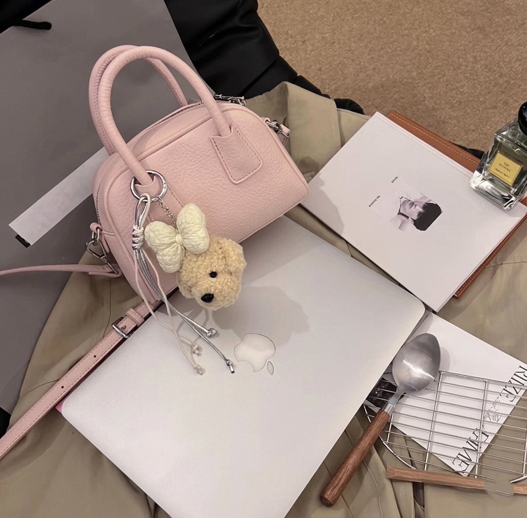 Mini Arc Textured Minimalist Mini Bowling Handbag