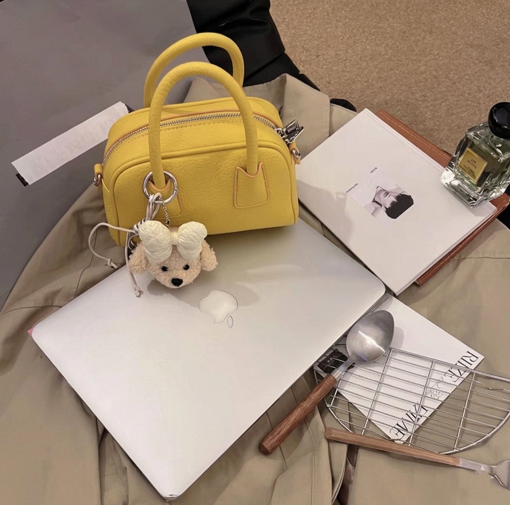 Mini Arc Textured Minimalist Mini Bowling Handbag