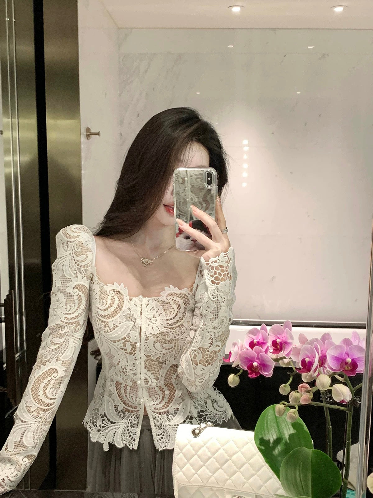 月林纪事 性感蕾丝上衣半裙套装 Yuelin Chronicle: Sexy Lace Top and Skirt Set