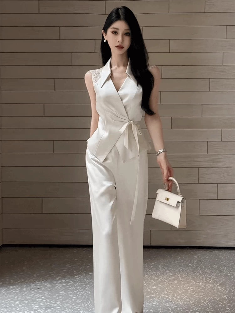 业绩女王 气质御姐风蕾丝露背上衣 Performance Queen Elegant Domineering Lace Backless Top