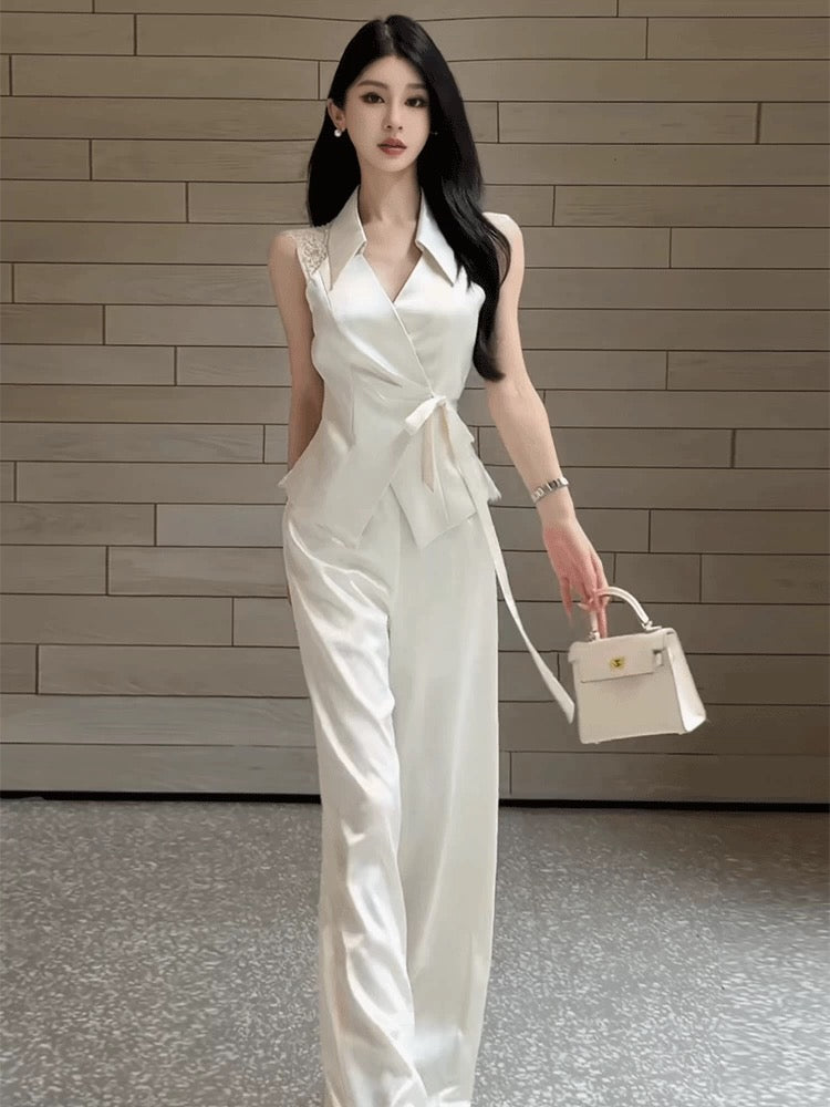 业绩女王 气质御姐风蕾丝露背上衣 Performance Queen Elegant Domineering Lace Backless Top