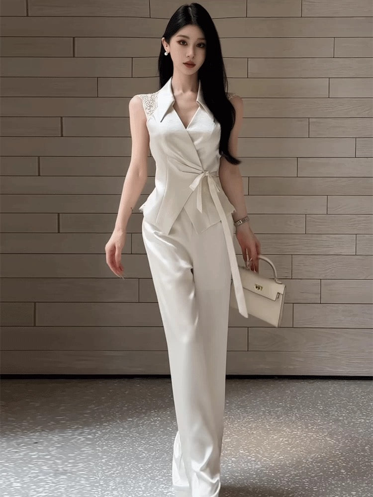 业绩女王 气质御姐风蕾丝露背上衣 Performance Queen Elegant Domineering Lace Backless Top