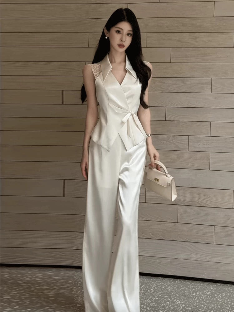 业绩女王 气质御姐风蕾丝露背上衣 Performance Queen Elegant Domineering Lace Backless Top