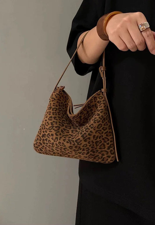 Leopard-print mini tote bag