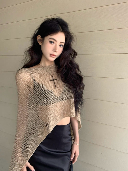金色诱惑 一片式多种穿法披肩上衣 Golden Temptation One-Piece Convertible Wrap Top