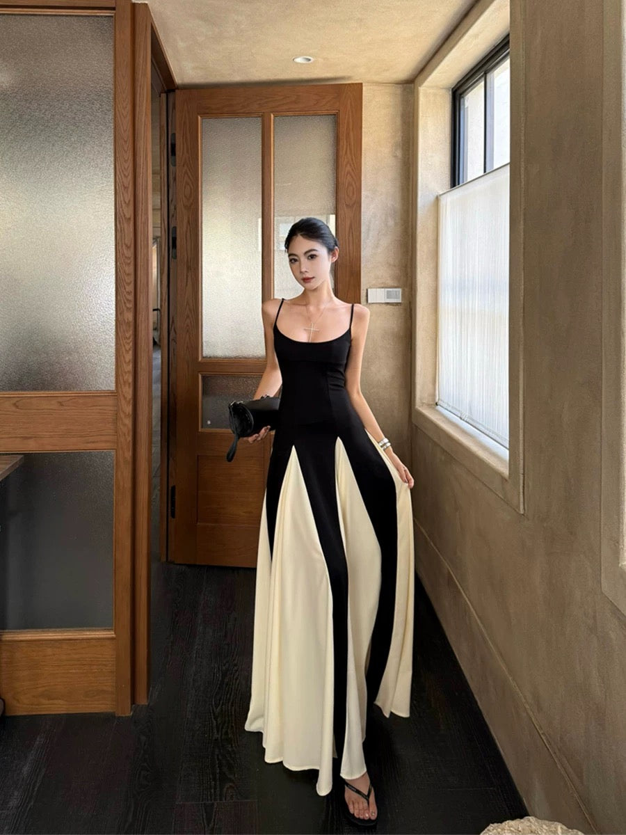 南洋夫人 复古黑白渡假風连衣裙 Nanyang Lady · Retro Black & White Resort Dress