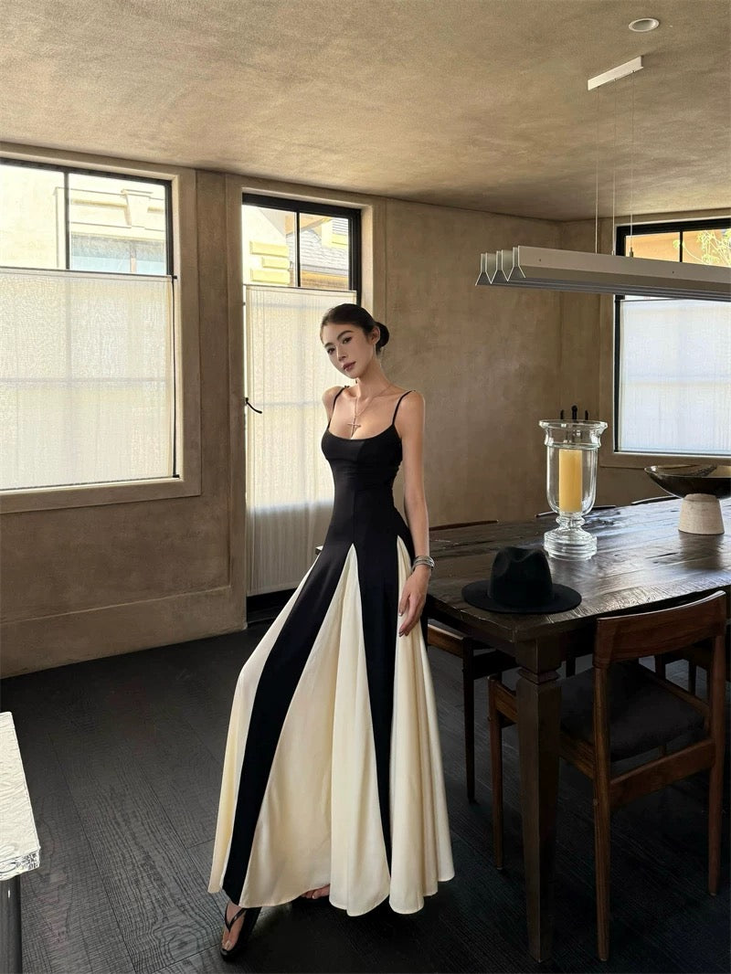 南洋夫人 复古黑白渡假風连衣裙 Nanyang Lady · Retro Black & White Resort Dress