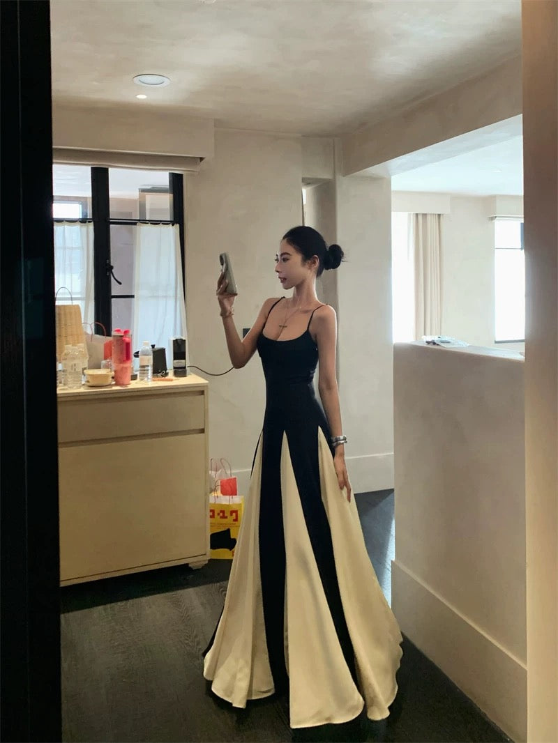 南洋夫人 复古黑白渡假風连衣裙 Nanyang Lady · Retro Black & White Resort Dress