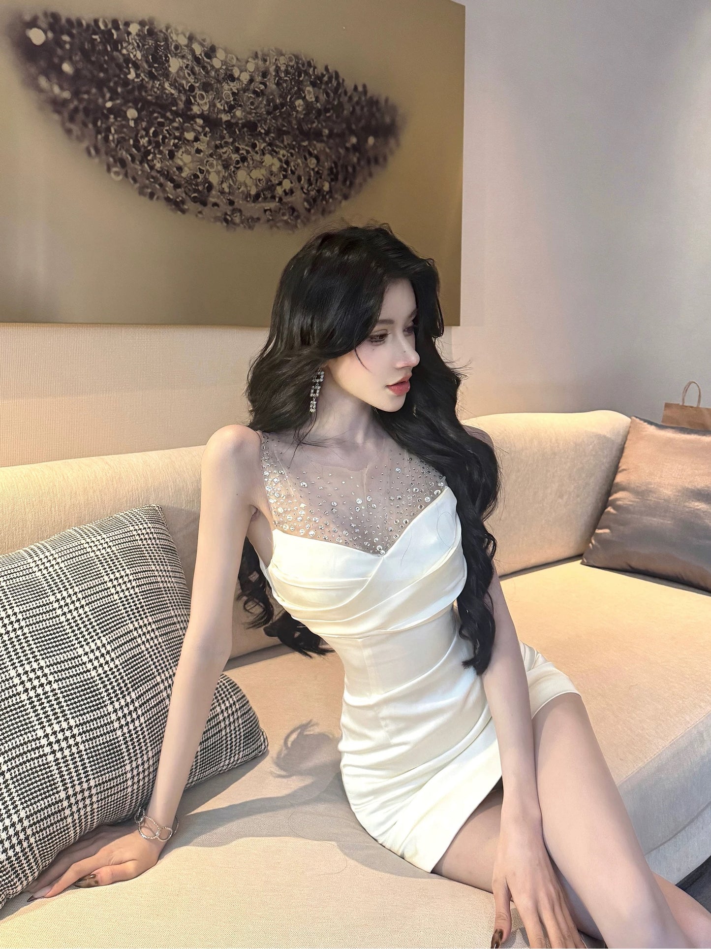 绮色流年 法式网纱包臀裙性感连衣裙 Gorgeous Years · French Tulle Bodycon Sexy Dress