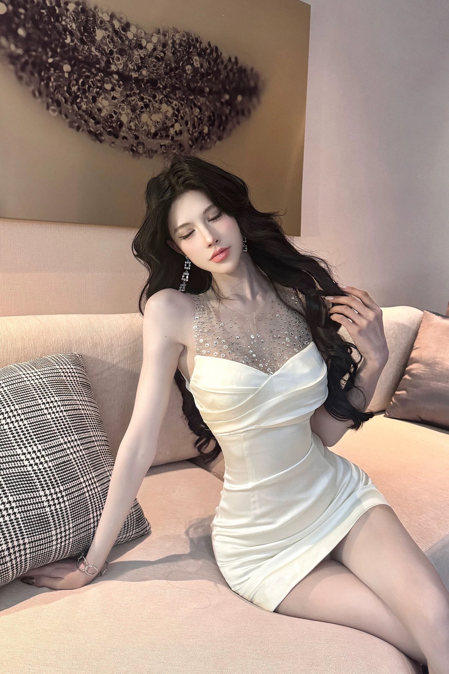 绮色流年 法式网纱包臀裙性感连衣裙 Gorgeous Years · French Tulle Bodycon Sexy Dress