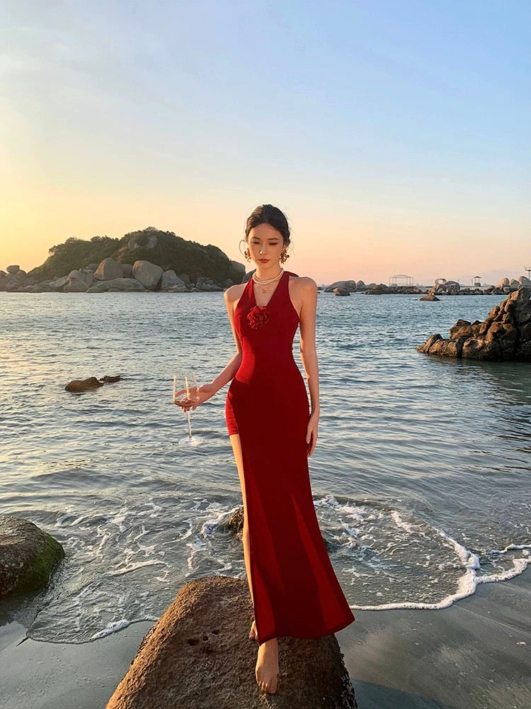 生活艺术 法式性感开叉连衣裙 Art of Living · French Sexy Slit Dress