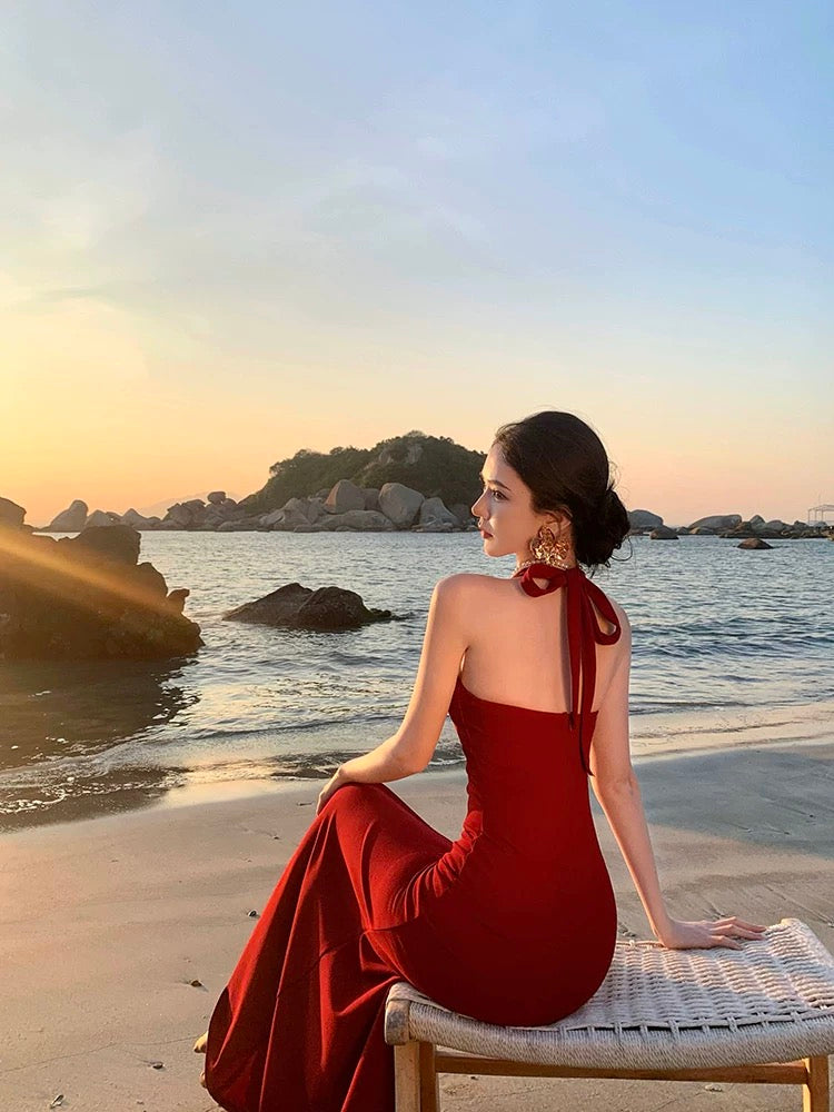 生活艺术 法式性感开叉连衣裙 Art of Living · French Sexy Slit Dress