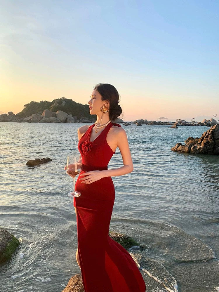 生活艺术 法式性感开叉连衣裙 Art of Living · French Sexy Slit Dress