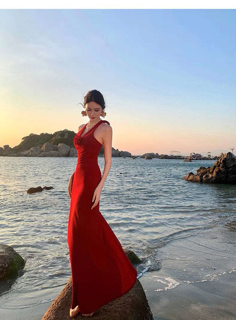 生活艺术 法式性感开叉连衣裙 Art of Living · French Sexy Slit Dress