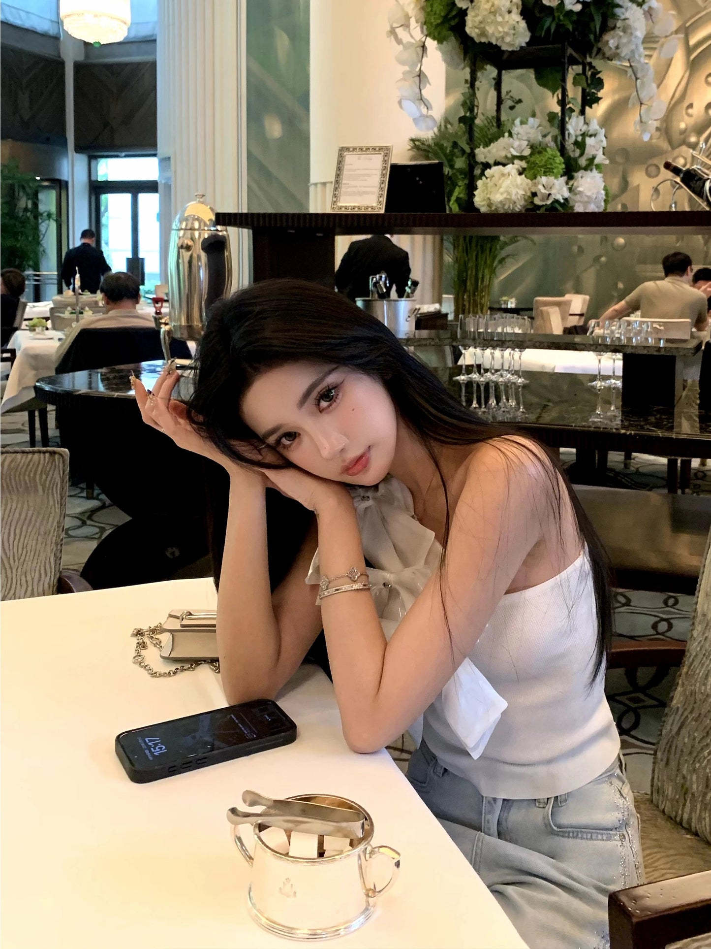 芭比蝴蝶 单肩短款上衣 Barbie Butterfly One-Shoulder Crop Top