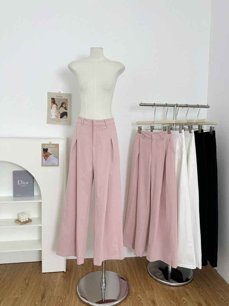 轻轻悠 休闲裤舒适垂感阔腿裤 Qingqingyou Relaxed Drape Wide-Leg Lounge Pants