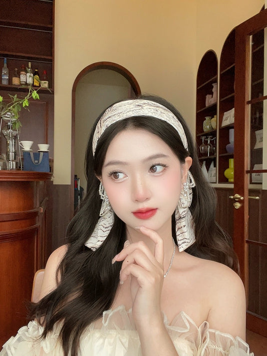 云边小卖部 珍珠流苏飘带头箍 Cloudside Kiosk Pearl Tassel Ribbon Headband