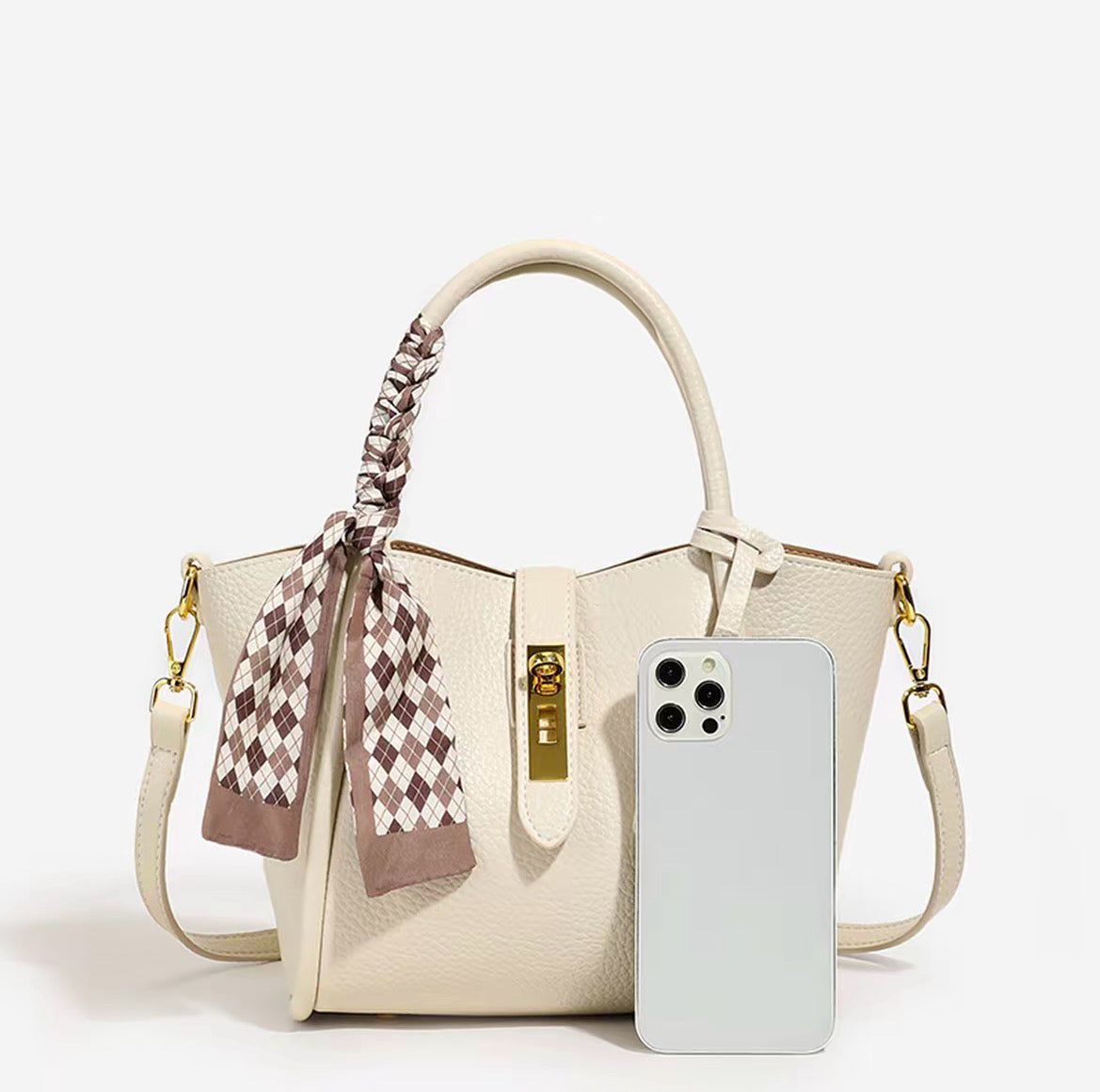 Cafe Latte Korean-Style Classic Basket Bag