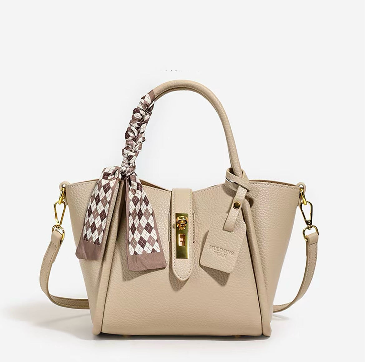 Cafe Latte Korean-Style Classic Basket Bag