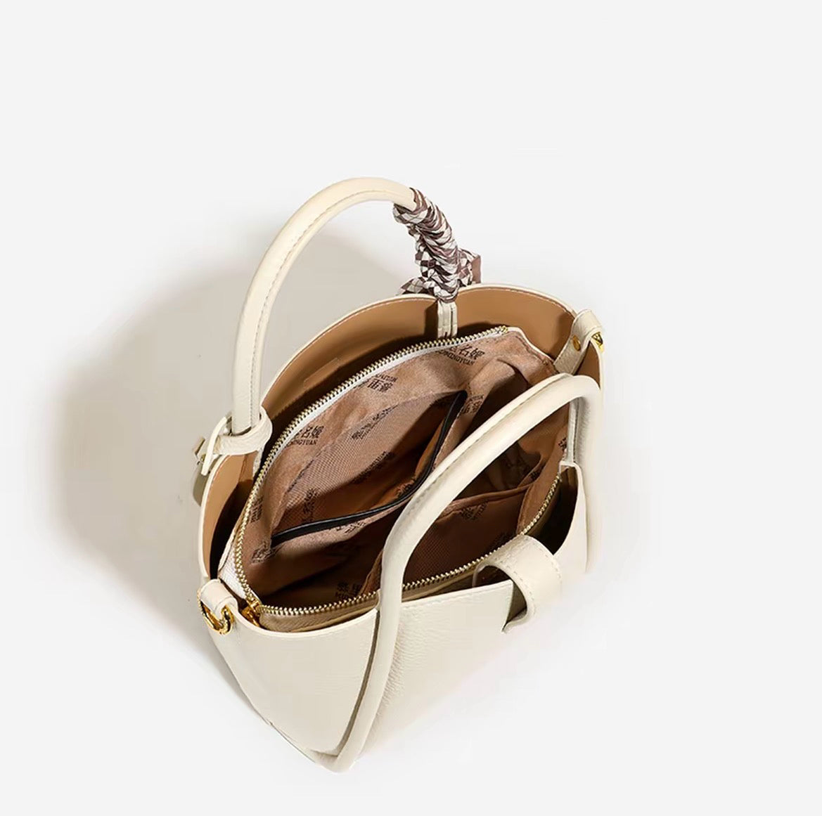 Cafe Latte Korean-Style Classic Basket Bag